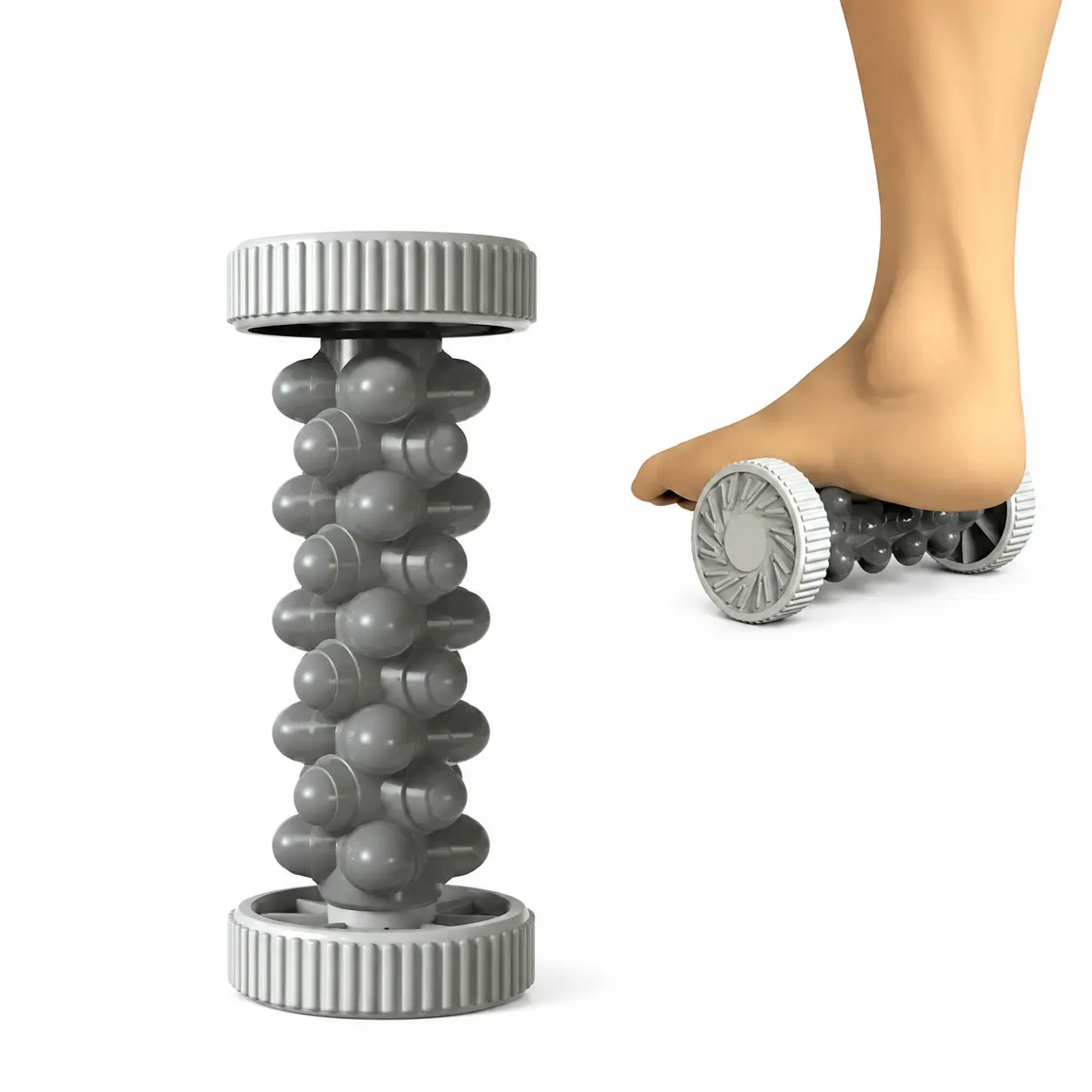 Yoga&Pilates Inspired Manual Foot Massager Foot Massage Roller, Foot massager for Circulation and Pain Relief Manual Foot Massager, Portable Foot rubs Trigger Point Roller for Neuropathy Heel Spur Flat Feet
