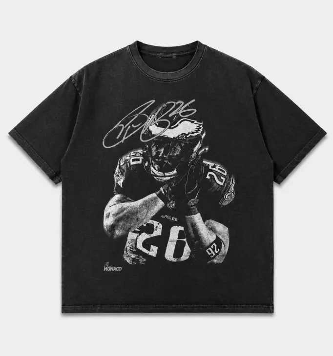 Youth and Adult Saquon Barkley Blur Tee, Vintage Football Graphic T-Shirt, Retro Game Day Shirt, Football Fan Gift