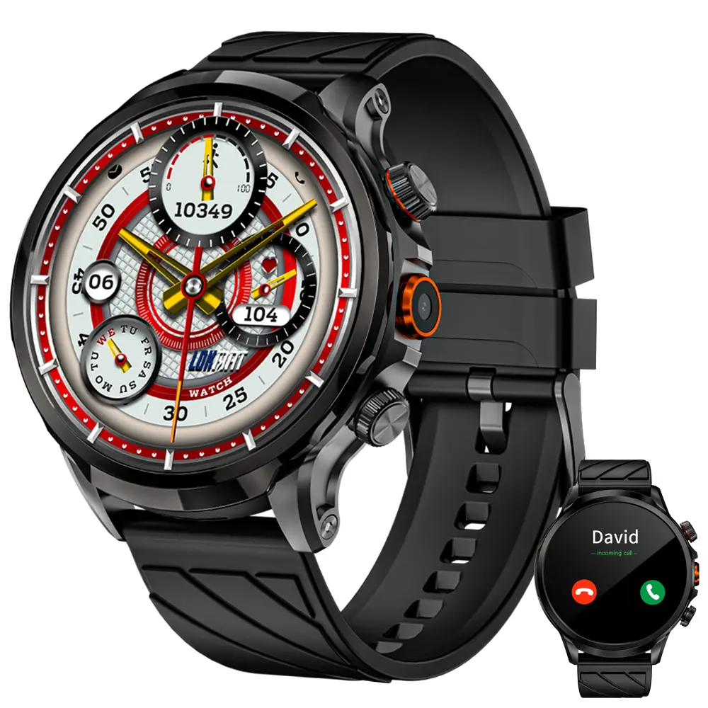LOKMAT Android 4G Smart Watch Support SIM Card GPS WIFI 1.85 Inch Round HD Screen With Camera Download APPs Sports  for Men Women