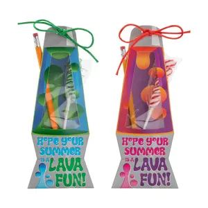 3 1/2" x 8 1/2" Jumbo Last Day of School Lava Lamp Plastic Treat Holders - 12 Pc.