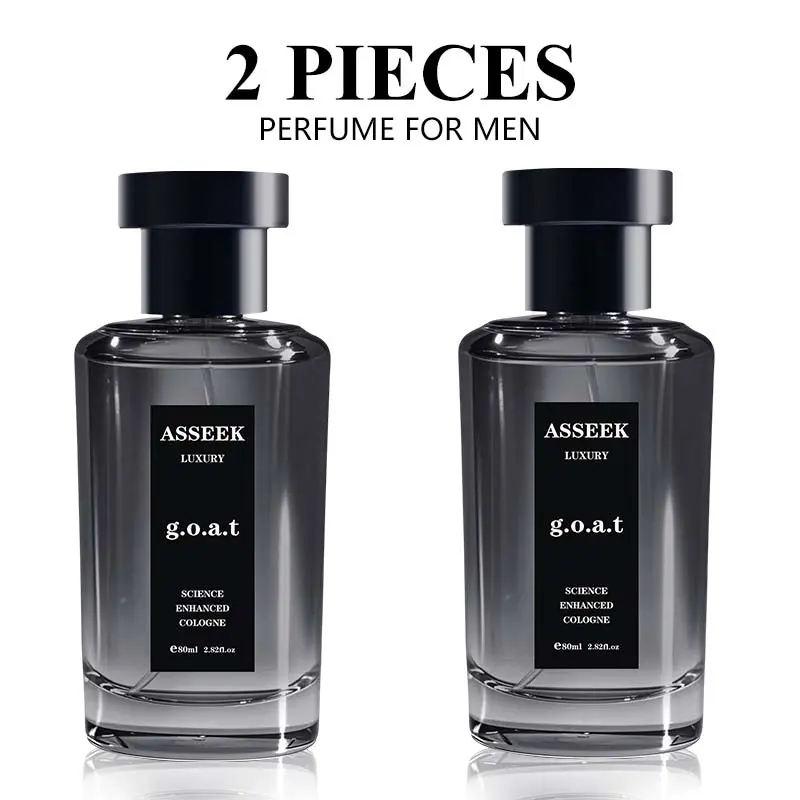 ASSEEK g.o.a.t Man Cologne,【2 pieces】 Long Lasting Men perfume,Men's cologne , Gift，ASSEEK Midnight Marine Man Cologne, Long Lasting Men perfume,Men's cologne , Gift，2.71oz（80ml） Spray