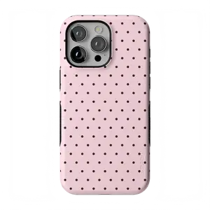 Casely iPhone 15 Pro Max Case | On the Dot | Pink Polka Dot | Bold Protective Design | Compatible with MagSafe