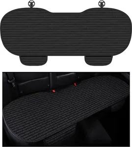 Universal Rear Car Seat Cover – Non-Slip Breathable Bench Seat Protector with Side Storage Pockets, All-Season Protection for Cars & SUVs, Keeps Backseat Clean & Organized