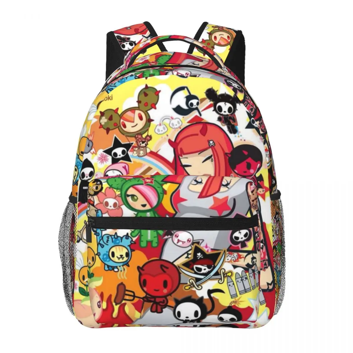 Kids Tokidoki Cartoon Mix Backpack for School Large Capacity Full Print Tokidoki Laptop Daypack Campus Daily Commute Durable Lightweight Tokidoki School Bag for Teens Students