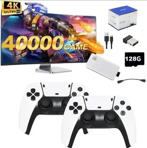 2026 New Upgrade 2.0 Retro Game Console with many Built-in Games Emulators 2 Wireless Controllers 4K Output & 128GB SD Card great for Kids & Adults - Portable Gaming System Holiday Gift