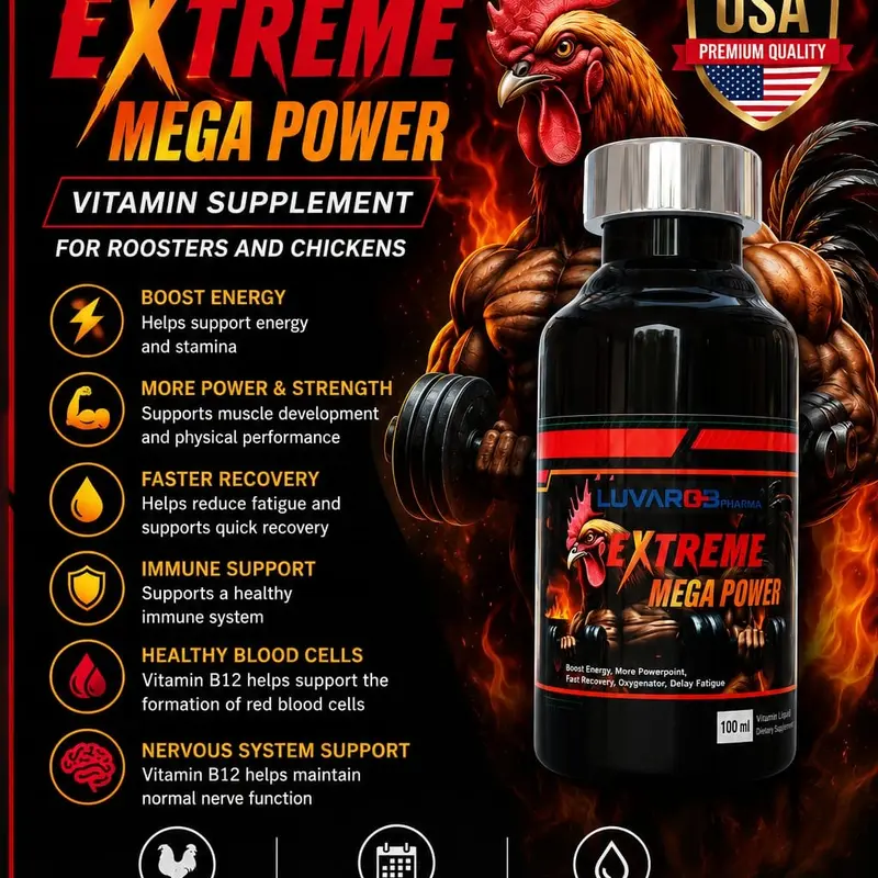 Liquid Vitamin Suppplement for Poultry 100 mL Extreme Mega Power