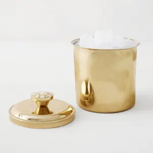 Z Gallerie Lourdes Ice Bucket With Lid-Easy to Clean & Maintain Kitchenware Home Utensils Gold Ice Bin Z Gallerie Lourdes Ice Bucket With Lid-Easy to Clean & Maintain Kitchenware Home Utensils Gold Ice Bin