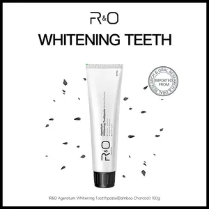 R&O Charcoal Whitening Toothpaste 3.5OZ Stain Removal Fresh Breath Enamel Care for Brighter Teeth Probiotic Whitening Minty Toothpaste