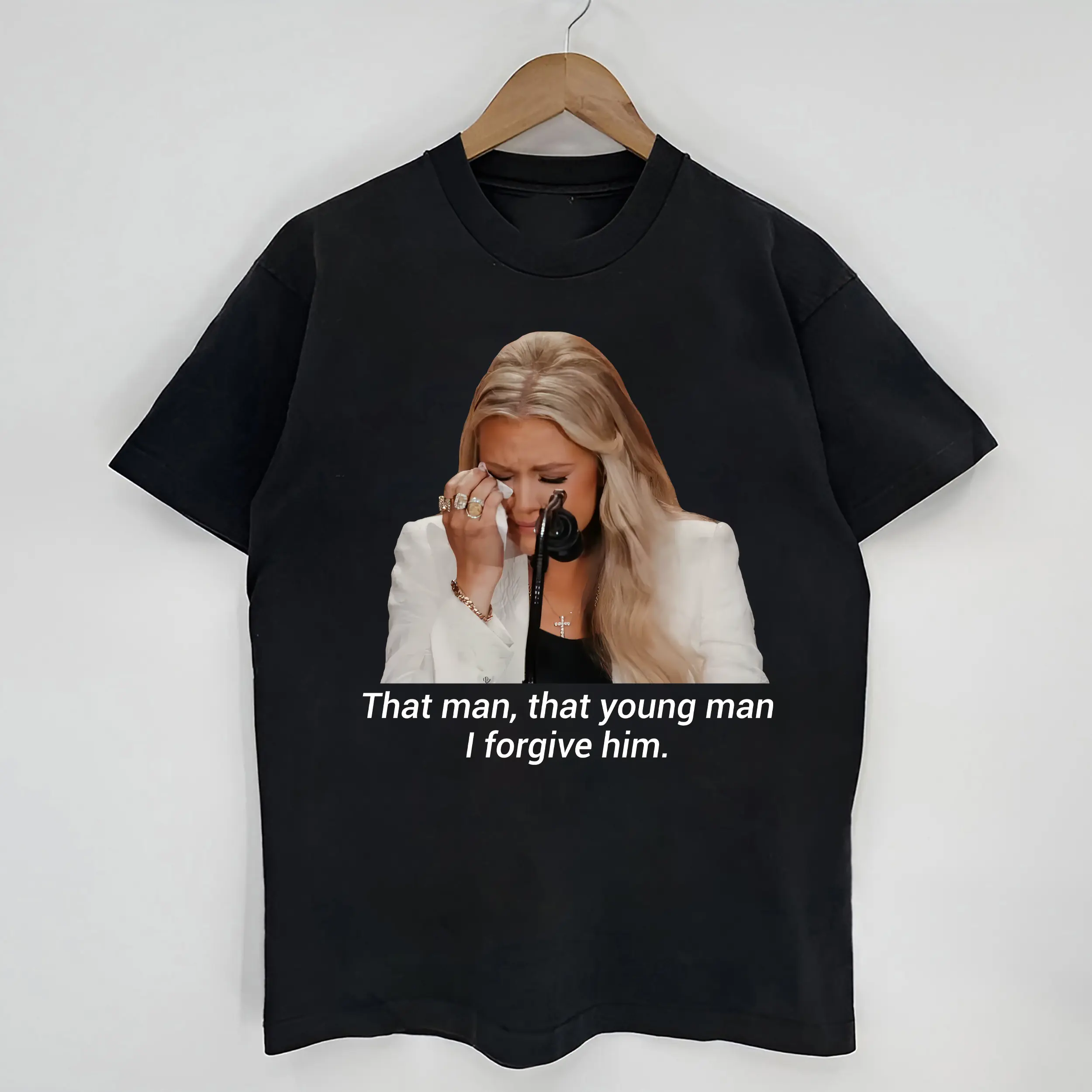 Erika Kirk i forgive him shirt, gift for fan, Fashion Cotton, Full Sizes, For Men, For Women