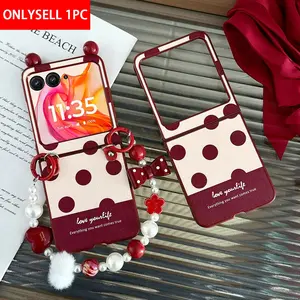 A PU leather polka dot phone case, Protective Cover with a hard PC back panel, designed to protect the phone, is suitable for Motorola Razr 2026, Razr 2025, Razr 2026, Razr 70, Razr 60, Razr 50 Ultra