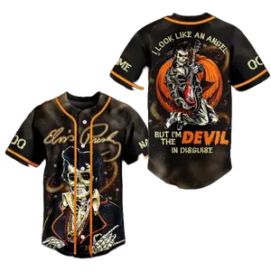 Elvis Baseball Jersey, King of Rock and Roll Baseball Jersey, Music Concert
