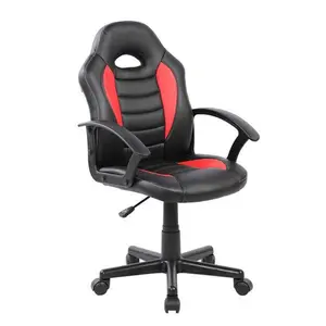 212 MAIN Car-Inspired Techniflex Computer Gaming Chair for Kids, Red, Easy Wheel Mobility, 35.25-39.25 x 22 x 21.25 in Office Furniture