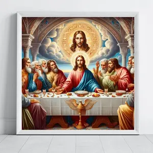 Last Supper Diamond Painting Kit, Adult Art Craft Set, Frameless DIY 5D Diamond Art, Home Decor, Wall Art Painting, Perfect Gift for Holidays