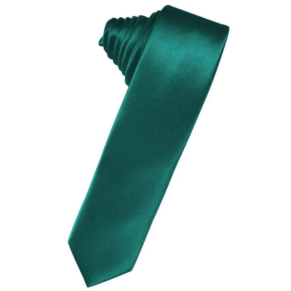 Jade Luxury Satin Skinny Necktie
