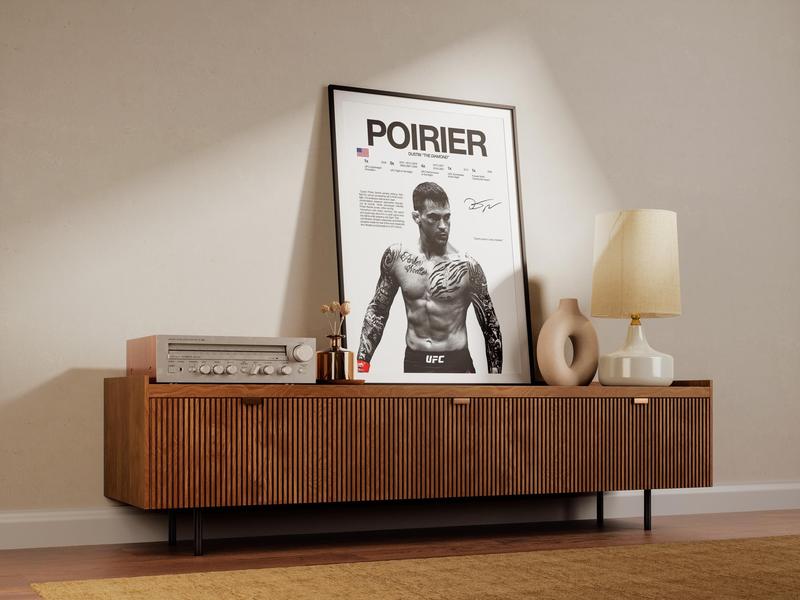 Dustin Poirier Poster, Ufc Wall Print, MMA Digital Download, Ufc Fighter Printable, Poirier Champion Print, Lightweight Ufc Gift Decor Photo