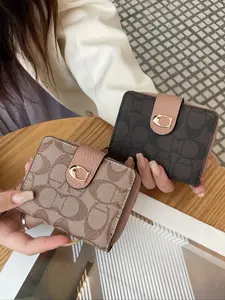 Women's Leather Short Wallet, New Fashion Card Holder, High-End Cowhide Money Clip, Elegant Coin Purse, Stylish Accessories