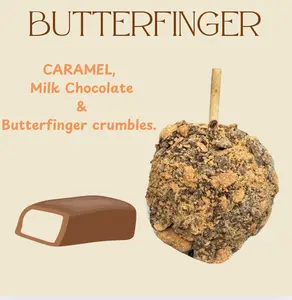 Copperpot Caramel Apple Gourmet Buttercrunch - Chocolate Caramel & Butterfinger Crunch Snack - Perfect for Gifting & Parties - Handcrafted in Small Batches
