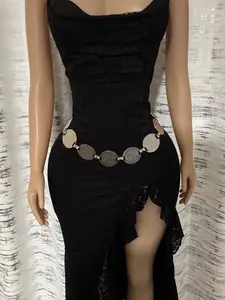 SIDE SLIT LACE DRESS