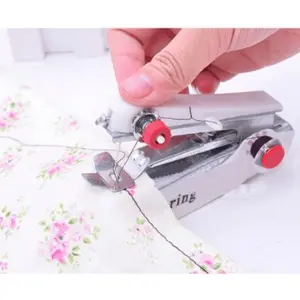 1pc Portable Mini Manual Sewing Machine Simple Control Sewing Tool Cloth Convenient Hand Tool