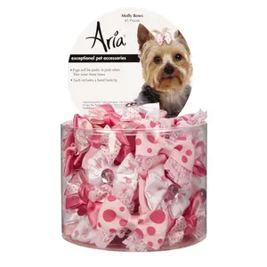 212 MAIN Molly Bows Canister Pack, 45-Piece Polyester Rhinestone Bows with 3 Designs, Office Stationery & Gift Accessory, Rhinestone Bow