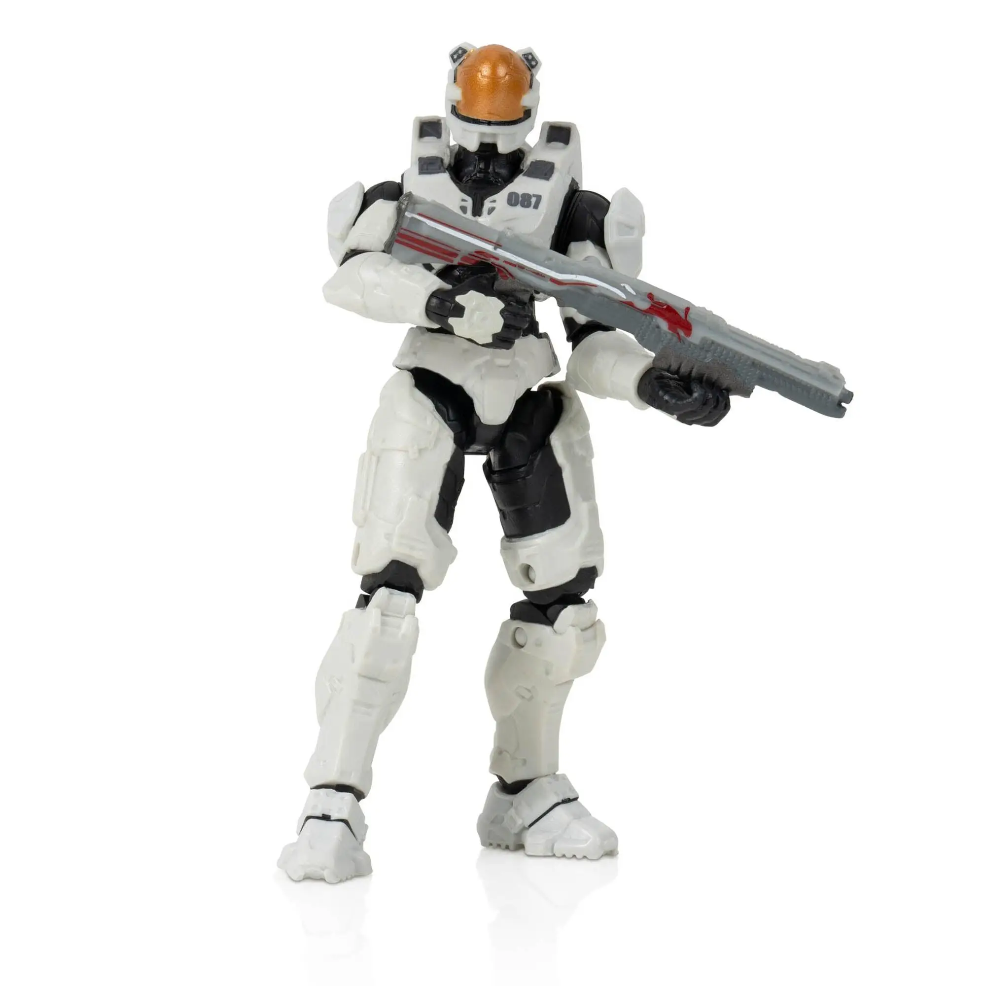 Halo Kelly-087 - Deluxe 4-Inch Articulated Figure with “Oathsworn” Shotgun, Fleet feet, Blue Team Support, Iconic Spartan MJOLNIR