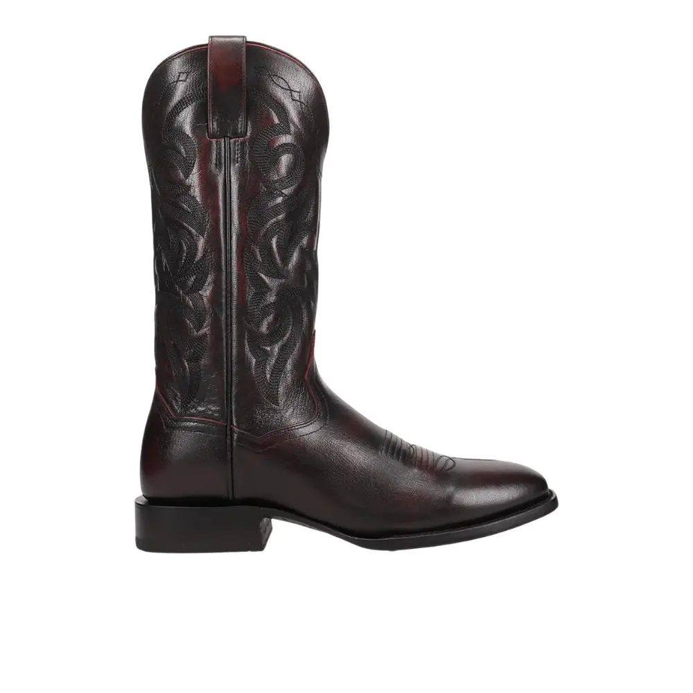 Dan Post Boots Mens Remington Embroidered Pull On Square Toe Casual Boots Mid Calf - Black Dan Post Boots Mens Remington Embroidered Pull On Square Toe Casual Boots Mid Calf - Black
