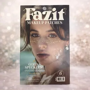 Fazit Makeup Patches Gold Glitter Freckles Instant Glam 6 Pack for Subtle to Stunning Look