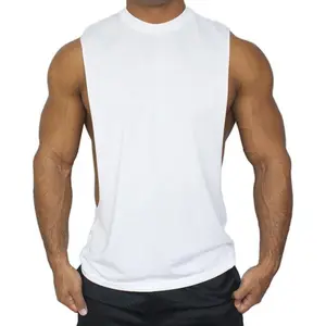 Men's Muscle Cut Off Tank Tops Bodybuilding Fitness Sleeveless Gym Shirts Workout Stringer Tee Shirt