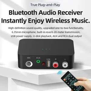 Bluetooth 5.3 Audio Receiver | Turn Any Speaker Wireless |  AUX 3.5mm & RCA Compatible | Hands-Free Calling