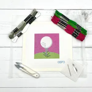 Golf Ball on Tee Needlepoint Kit