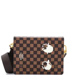Pre-owned Louis Vuitton material Messenger Bags Pharrell X Nigo Book Messenger Bag Limited Edition Damier Phriendship Coated Canvas by Rebag