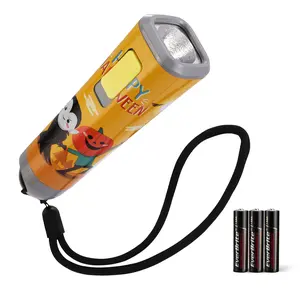 #JumpstartSale EverBrite Halloween Torch, Small Flashlight, Pocket LED Torch with Clip for Reading, Camping, Batteries Included, Orange