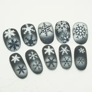 10 Snowflake Nail Stencil Set - Airbrush Nail Stencil