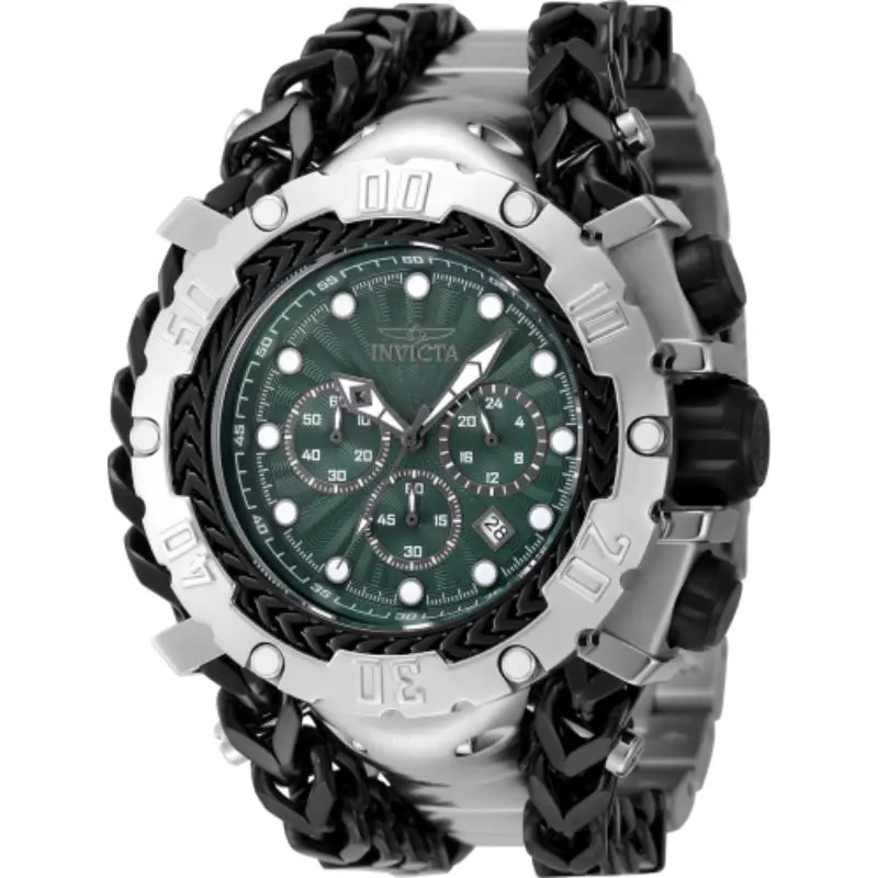 Invicta Men's 48186 Gladiator Quartz 3 Hand Green, Gunmetal Dial Watch