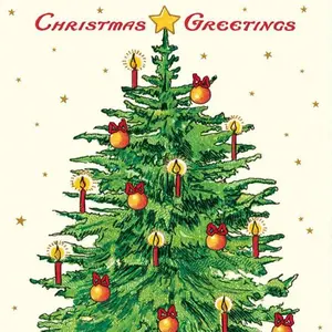 Vintage Christmas Tree Flat Wrap