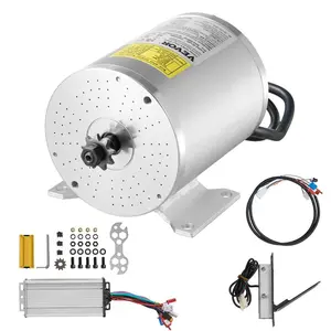VEVOR 1800W Electric Brushless DC Motor Kit - 48V 4500rpm Motor with Upgraded Speed Controller and Foot Pedal Throttle Kit for Go Karts E-Bike Motorcycle Scooter DIY