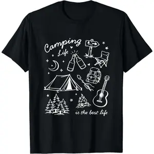 Camping Life Shirt, Camping Shirt Women, Outdoor Adventure Shirt, Campfire Shirt, Hiking Shirt, Nature Lover Gift, Camping