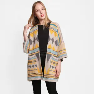 ComfyLuxe Tribal Pattern Luxury Soft Cardigan w/ Front Pockets