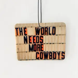 Unscented Air Freshener - Cowboy Cowgirl Car Accessories - Turquoise Stones Optional - Scent-Free for Any Room