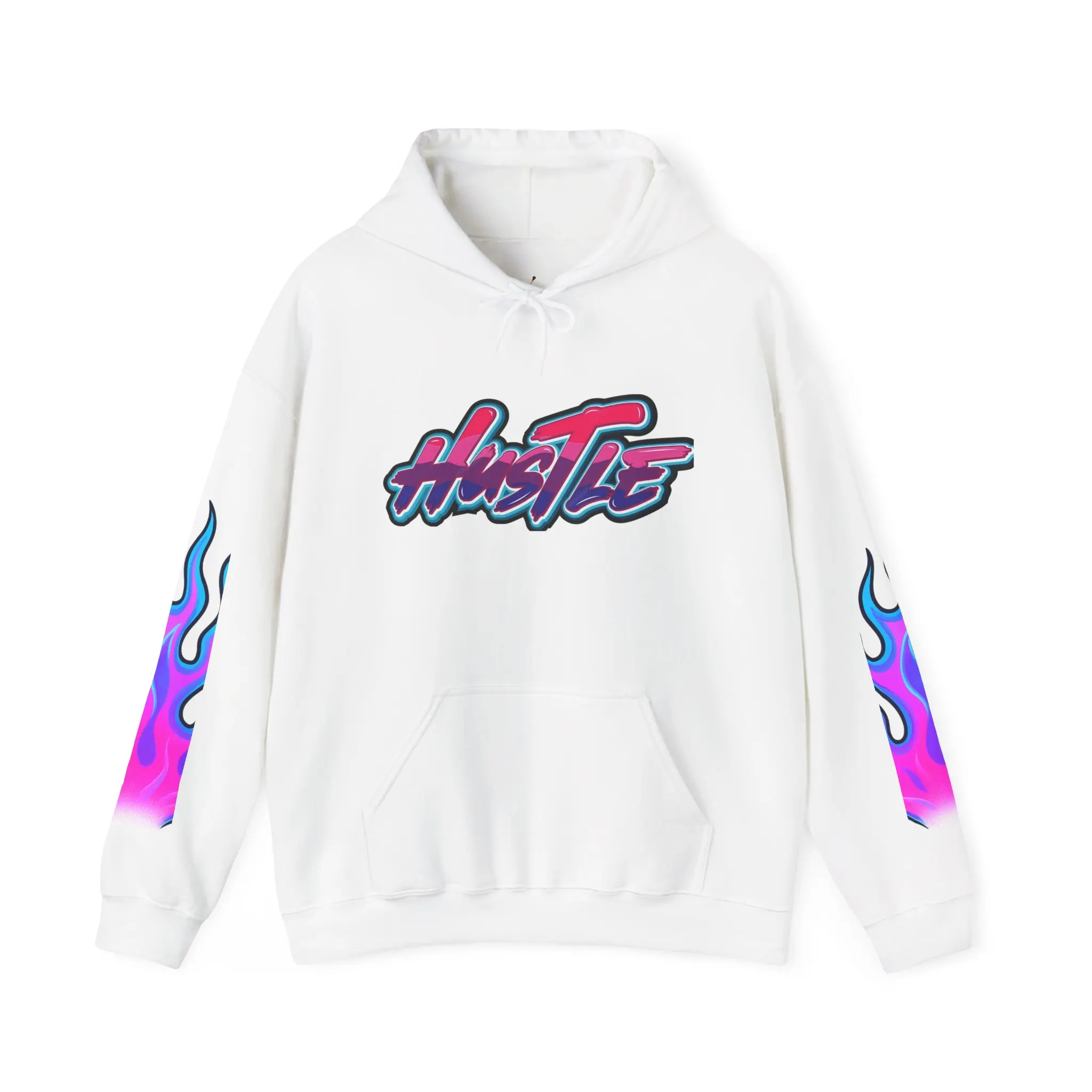 Hustle Flame Hoodie, Nail Tech Sweatshirt, Nail Artist Gift, Salon Stylist Apparel, Cosmetologist Present, Beauty Professional Clothing