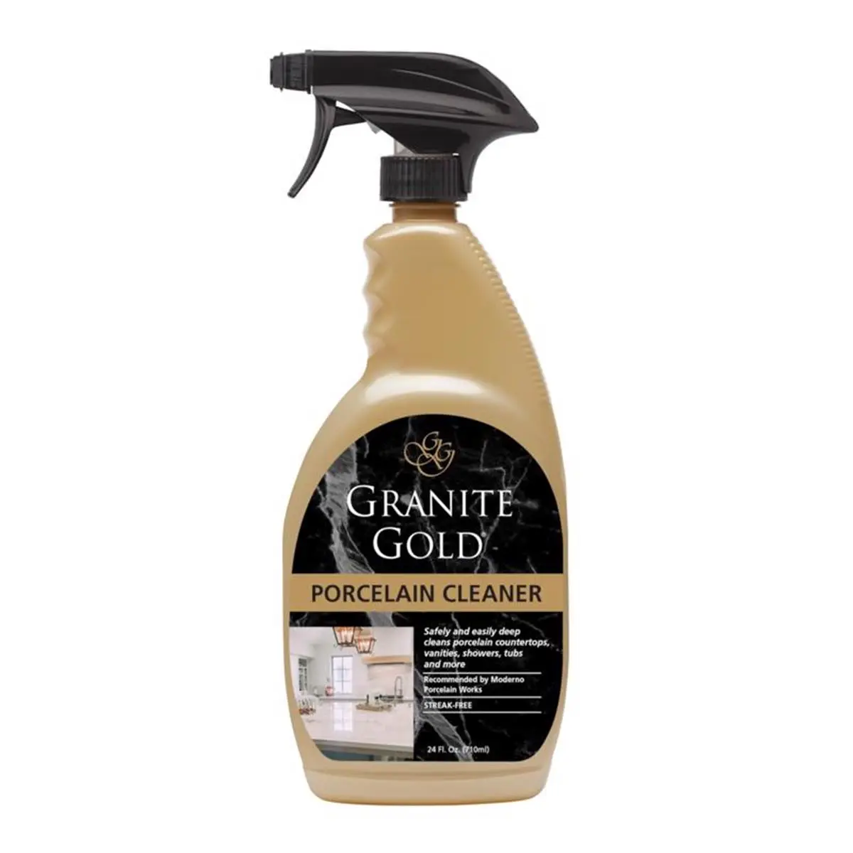 212 MAIN 24oz Granite Gold Liquid Citrus Scent Countertop Cleaner - Porcelain Safe, Indoor/Outdoor Household Cleaner - 6-Pack 24 oz Containers