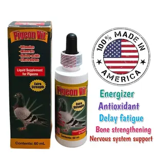 PigeonVIT 60 ML multivitamino Minerales Y Aminoácidos Para PALOMAS De Carrera