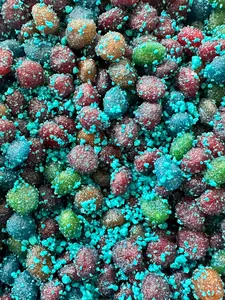 Sour Blue Raspberry Gushers - Bold Tart & Sweet Candy Treat - Kosher Parve - 7 OZ Jar - Perfect for Unique Snacking Experience trending sour blue gushers trending candy