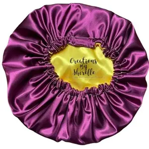 Creations by Shirelle Solid Reversible Satin Bonnet for Hair Protection Moisturization Gentle on Curly Straight Hair Prevents Damage Frizz