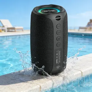 ZEALOT Poolside Wireless Speaker with Massive Dynamic Bass, IPX5 Waterproof, RGB Lights, 1800mAh Playtime, HIFI Audio, Ideal for Pool Parties, Lake Trips, Beach Days & Summer Gatherings
