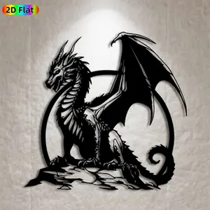 1pc Dragon Metal Wall Art,Dynamic Dragon Statue Mural, Ideal Gift for Halloween, New Year, Fantasy Decor Enthusiasts, Rust-Resistant Metal Wall Decor Wall Sculptures, Perfect for Living Room Wall & Garden Fence, Stunning Medieval Style Decor