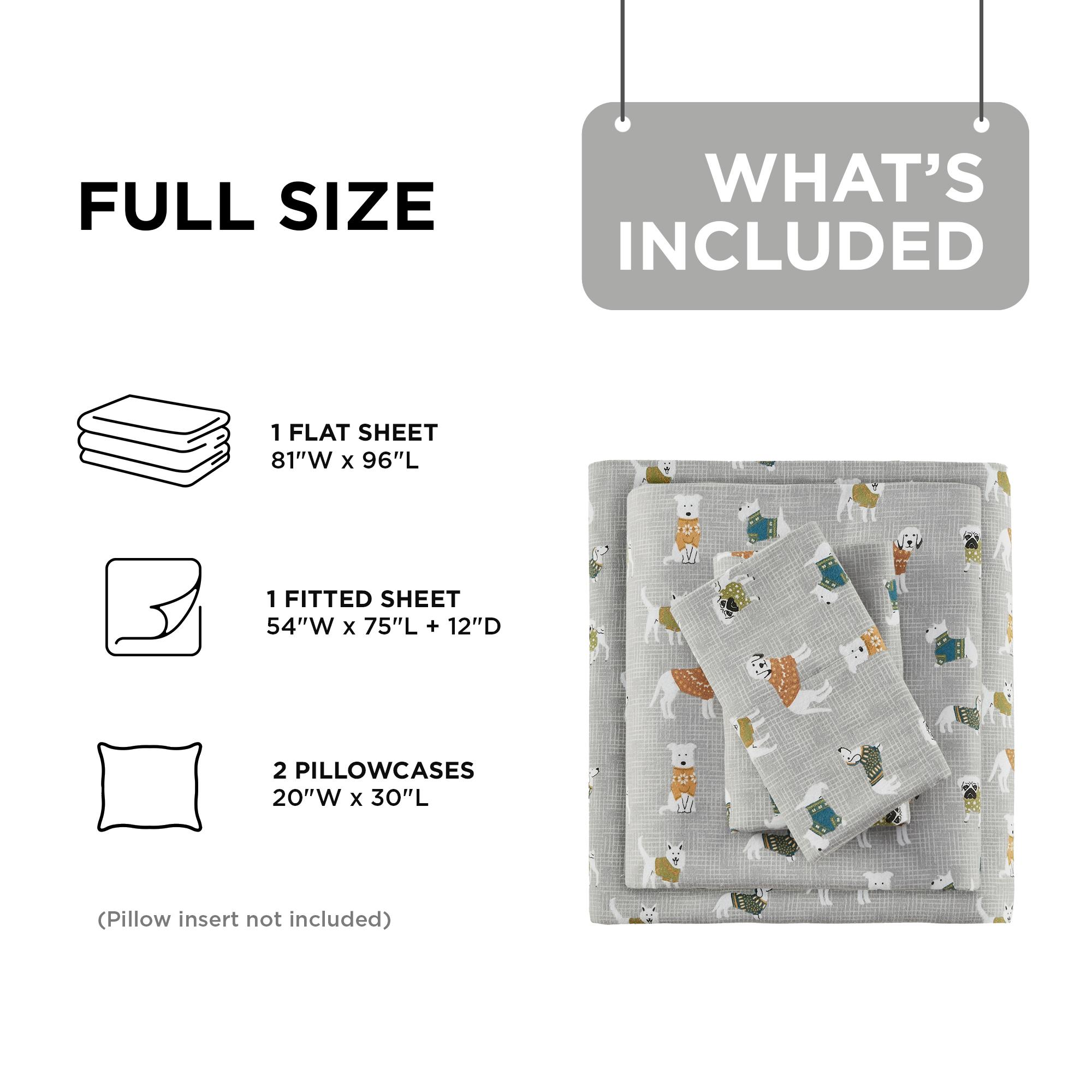 MAIN STREET Cozy Cotton Flannel Printed Sheet Set with Comfortable Design and Soft Fabric