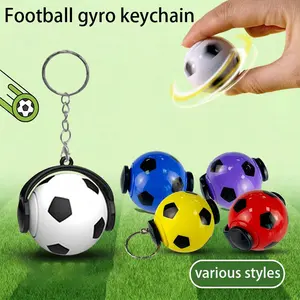 Football Keychain Basketball Finger Gyroscope Innovative Design, Multi-Play Stress Relief Ball Hanging Decoration, Great Gift Idea