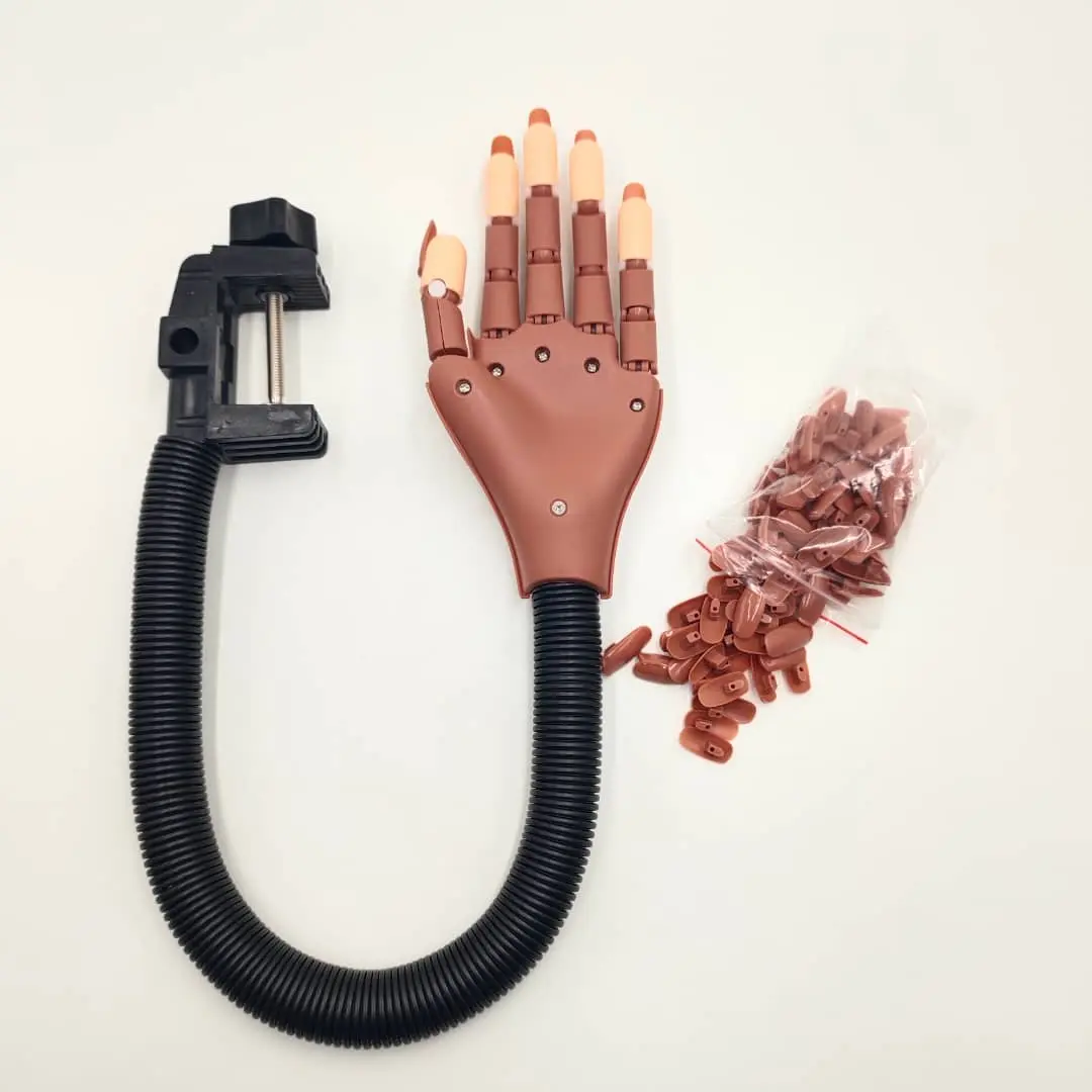 Jointed Manicure Practice Hand, Nail Care Training Tool for Beauty & Personal Care Professionals