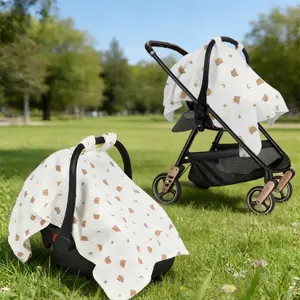 Baby Stroller Sunshade Cover, Baby Outdoor UV Protection Windproof Mosquito Net, Soft Breathable Design, Ergonomic for Infant Travel